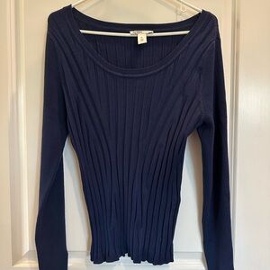 White House Black Market Outlet Navy Dark Blue Sweater XL Like New
